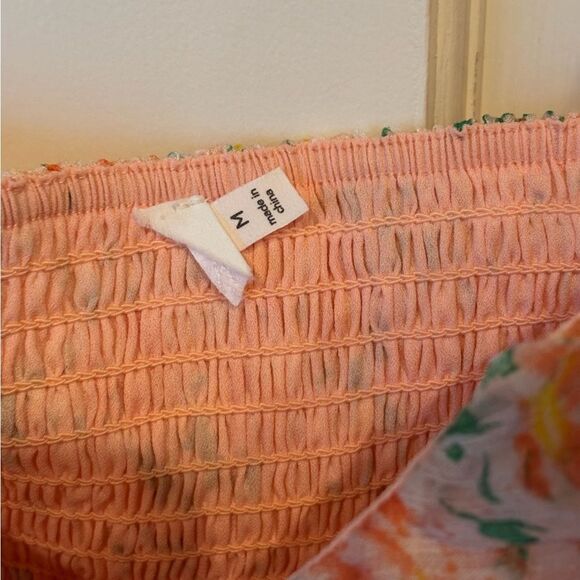 New Anthropologie ASTR The Label Lunaria Pleated Floral Orange Midi Dress - Picture 7 of 10